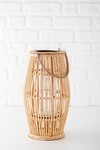 Mary Bambu Dekoratif Fener / Mumluk Natural 23x42 Cm
