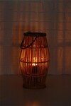 Mary Bambu Dekoratif Fener / Mumluk Natural 23x42 Cm